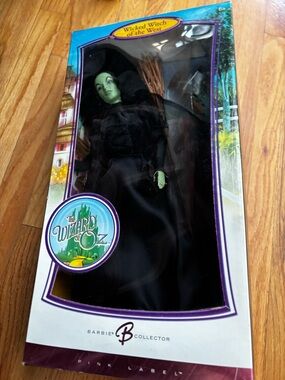 In Box Barbie Wizard of Oz Doll Elphaba Wicked Witch